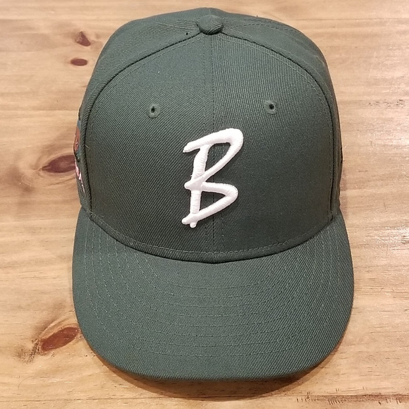 The Hundreds Other - The Hundreds New Era Hat Size 7 1/8 Green White Blondie Beach Logo Fitted